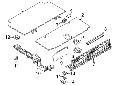 2021 BMW X5 Interior Trim - Rear Body Diagram 1