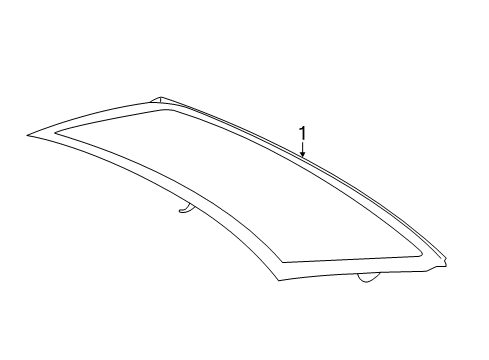 2022 BMW 530e Glass & Moldings - Back Diagram