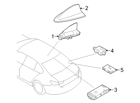 2024 BMW i4 Antenna & Radio Diagram