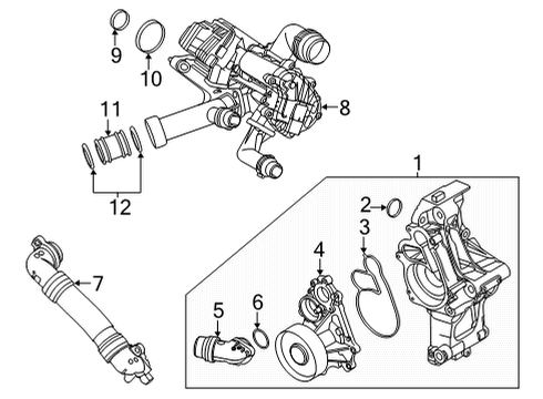 2022 BMW 840i Gran Coupe Water Pump Diagram