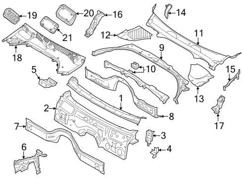 2024 BMW 750e xDrive Cowl Diagram