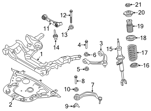 2022 BMW 530e SPRING PAD UPPER Diagram for 31305A144F4