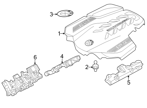 2024 BMW X5 M ENGINE COVER Diagram for 11149846331