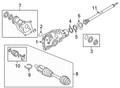 2024 BMW X6 M FRONT AXLE DIFFERENTIAL Diagram for 31508850592