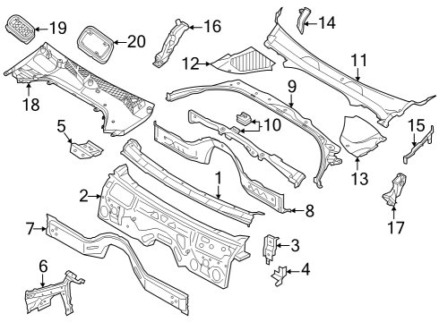 2024 BMW i7 Cowl Diagram