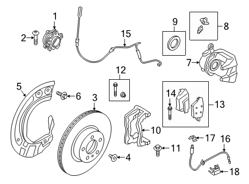 2022 BMW Z4 Brake Components Diagram 2