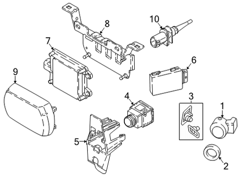 2023 BMW X3 M ULTRASONIC SENSOR, PHYTONIC Diagram for 66209826968