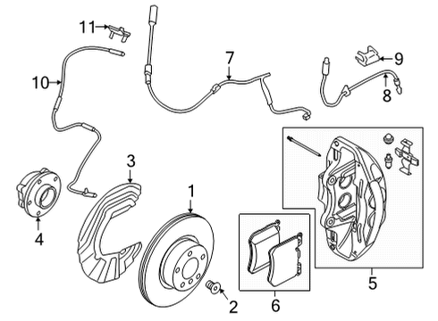 2022 BMW 430i Brake Components Diagram 2