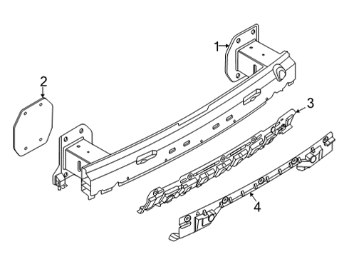 2022 BMW X6 M Bumper & Components - Rear Diagram 3