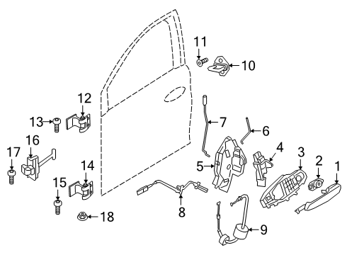 2022 BMW 330e xDrive Rear Door Diagram 1