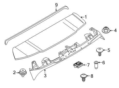 2023 BMW X3 M Rear Spoiler Diagram