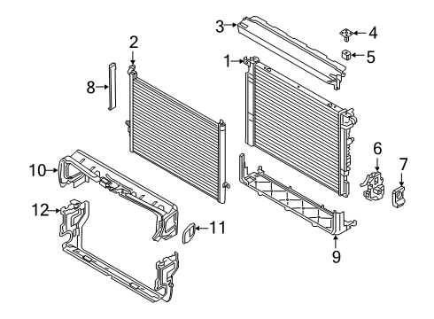 2022 BMW M550i xDrive Radiator & Components Diagram 2