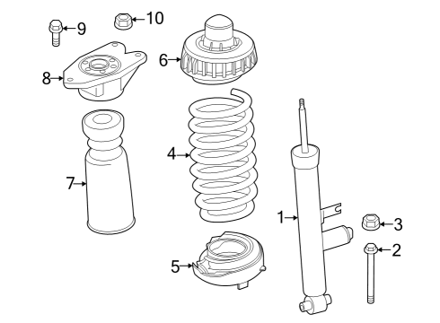 2023 BMW M3 Shocks & Components - Rear Diagram 1