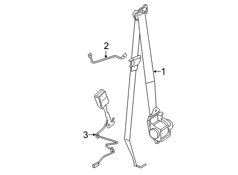 2021 BMW i3s Seat Belt Diagram 1