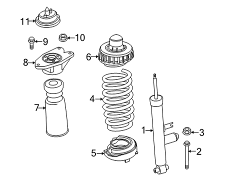 2024 BMW M440i Shocks & Components - Rear Diagram 2