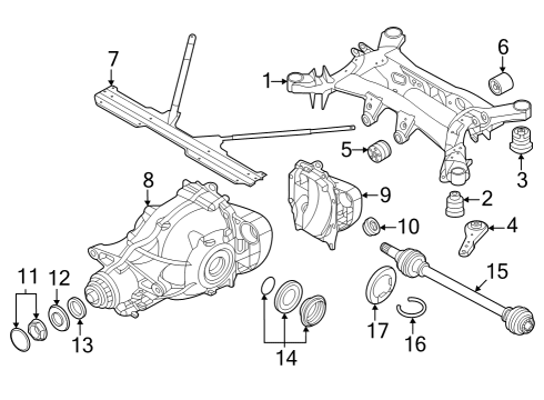 2024 BMW 230i Axle & Differential - Rear Diagram