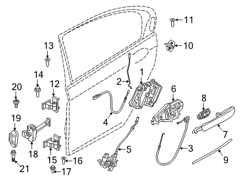 2022 BMW 750i xDrive Lock & Hardware Diagram 2