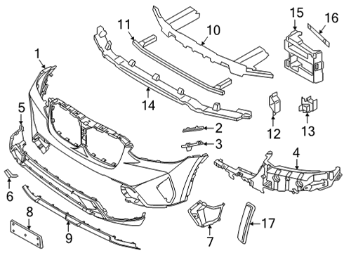 2023 BMW X4 M Bumper & Components - Front Diagram 4