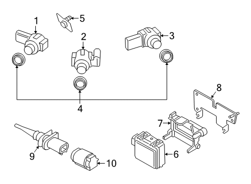 FRONT RADAR SENSOR Diagram for 66315A78599