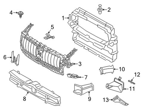 2022 BMW M440i BRACKET, AIR DUCT, RIGHT Diagram for 51647434062