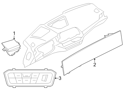 2023 BMW 330e xDrive Cluster & Switches, Instrument Panel Diagram 1