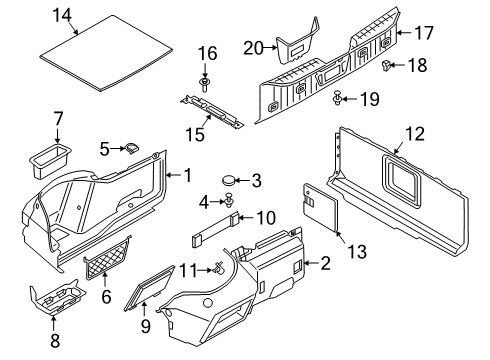 2022 BMW Z4 Interior Trim - Rear Body Diagram