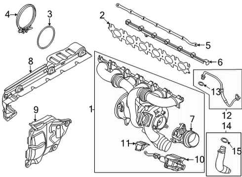 2023 BMW M240i Turbocharger & Components Diagram