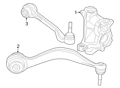 2022 BMW i4 Front Suspension, Lower Control Arm, Ride Control, Stabilizer Bar, Suspension Components Diagram 2