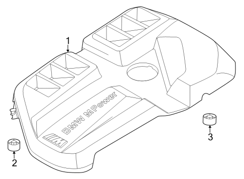 2021 BMW M3 Engine Appearance Cover Diagram