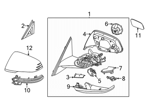 2021 BMW 228i Gran Coupe Mirrors Diagram