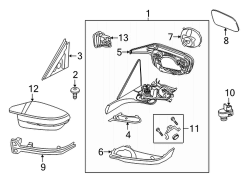 2024 BMW M4 REPAIR KIT CABLE EXTERIOR MI Diagram for 61359853372