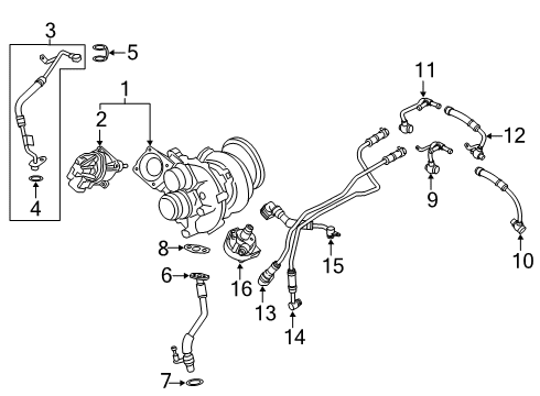 2021 BMW M5 Turbocharger & Components Diagram 2