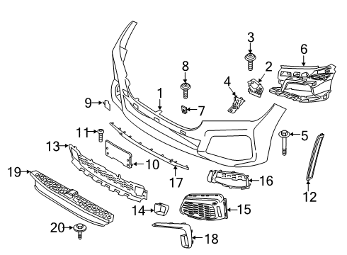 2022 BMW 750i xDrive Bumper & Components - Front Diagram 1