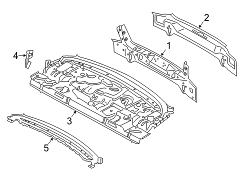 2023 BMW 330e xDrive Rear Body Diagram