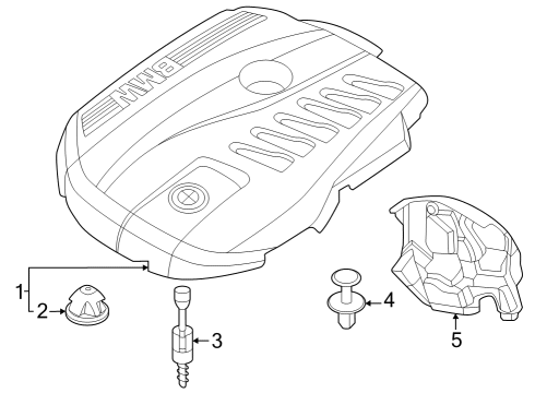 2024 BMW X5 Engine Appearance Cover Diagram 1