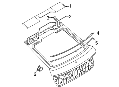 2023 BMW X6 M Rear Spoiler Diagram