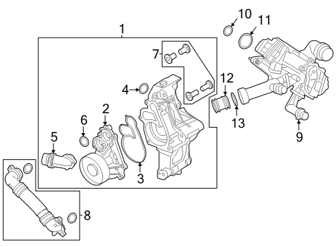 2021 BMW M340i Water Pump Diagram 2