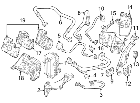 2023 BMW i4 Condenser, Compressor & Lines Diagram