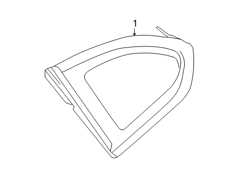 2021 BMW X1 Glass & Hardware - Quarter Panel Diagram