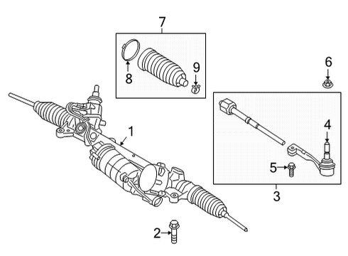 2021 BMW M440i Steering Column & Wheel, Steering Gear & Linkage Diagram 4