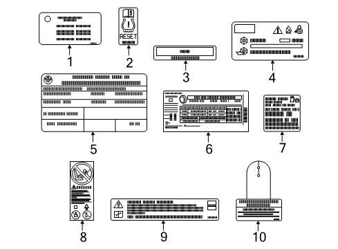 2021 BMW i3s Information Labels Diagram