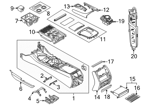 2017 BMW 740e xDrive CONTROLLER Diagram for 65825A3B1D9