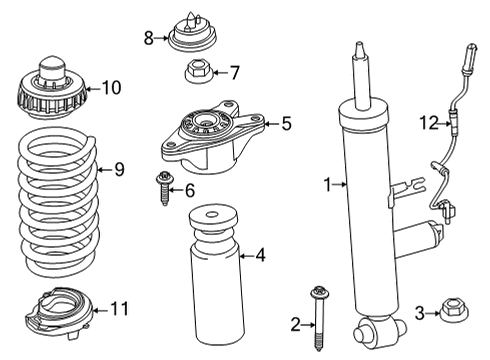 2022 BMW M240i xDrive SHOCK ABSORBER, REAR, VDC Diagram for 37106894638