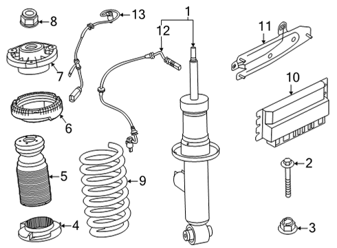 2021 BMW M8 Struts & Components - Rear Diagram