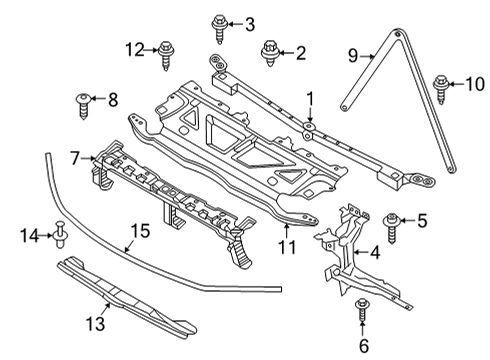 2021 BMW M4 Radiator Support Diagram