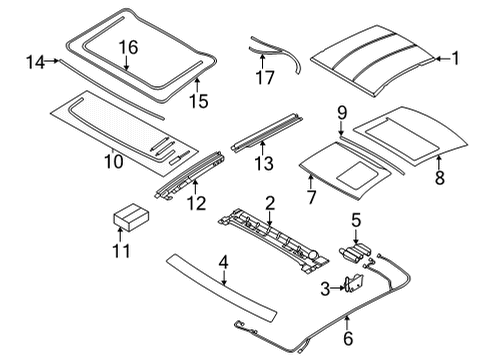 2024 BMW M8 Sunroof Diagram