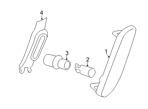 Trim, Side Turn Indicator, Left Diagram for 51139804617