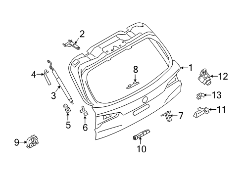 2024 BMW X7 DRIVE TAILGATE Diagram for 51245A058D9