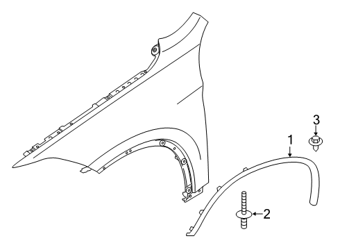 2023 BMW X2 Exterior Trim - Fender Diagram