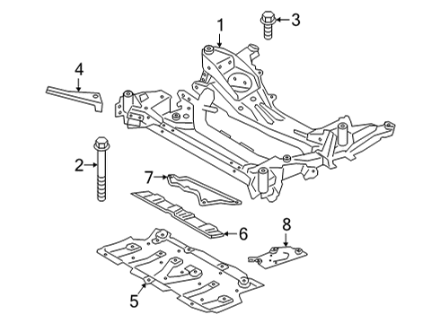 2024 BMW M440i xDrive Suspension Mounting - Front Diagram 2